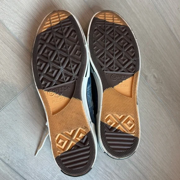 Converse Chuck 70 Plus High ‘Distressed Denim’ A12044C Navy/Egret/Black Sz 10.5 - Picture 8 of 8